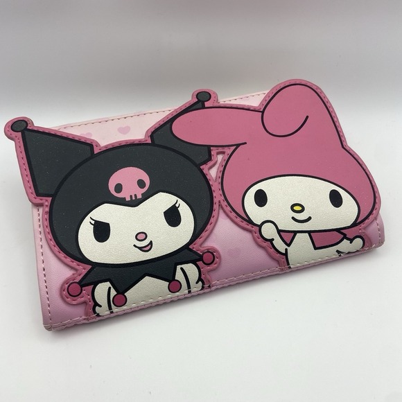 Loungefly Sanrio My Melody and Kuromi Wallet, Bifold, Pink - Picture 1 of 11